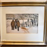 A24. Quintessa Collection Van Gogh print ”Miners in the Snow” 19.75” x 23.75”
